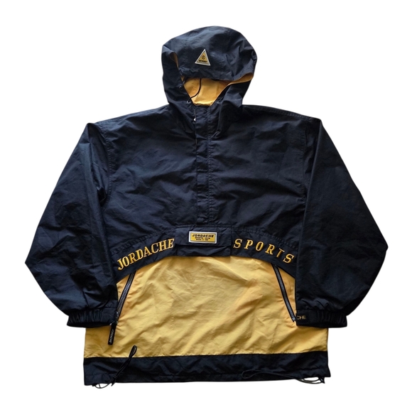 Vintage 90s Jordache Sports Windbreaker Streetwear Oversized Pullover Jacket XL - Picture 1 of 11